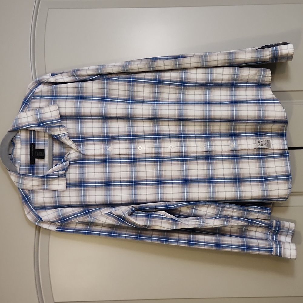 Calvin Klein plaid button up